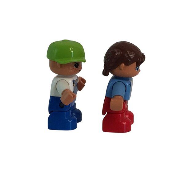 Lego Duplo Figures Lot of 4 Boy Girl Children Construction Workers - Picture 3 of 9